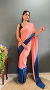 LC 100  Soft Chinon Plain 1 Minute Readymade Saree Suppliers In India